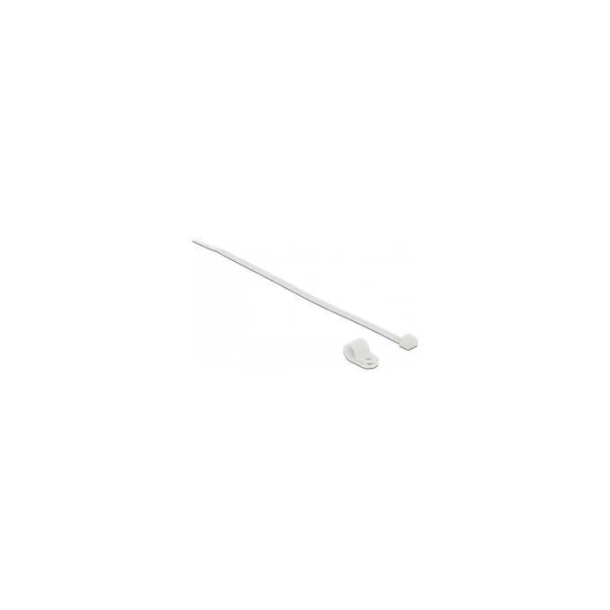 Delock Befestigungsschelle 7.9 mm mit Kabelbinder L 250 x B 3.6 mm weiß — image 1