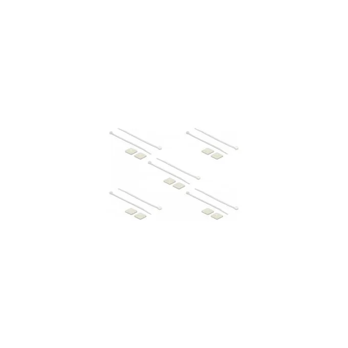 Delock Befestigungssockel 25 x 25 mm mit Kabelbinder L 150 x B 3.6 mm weiß — image 1