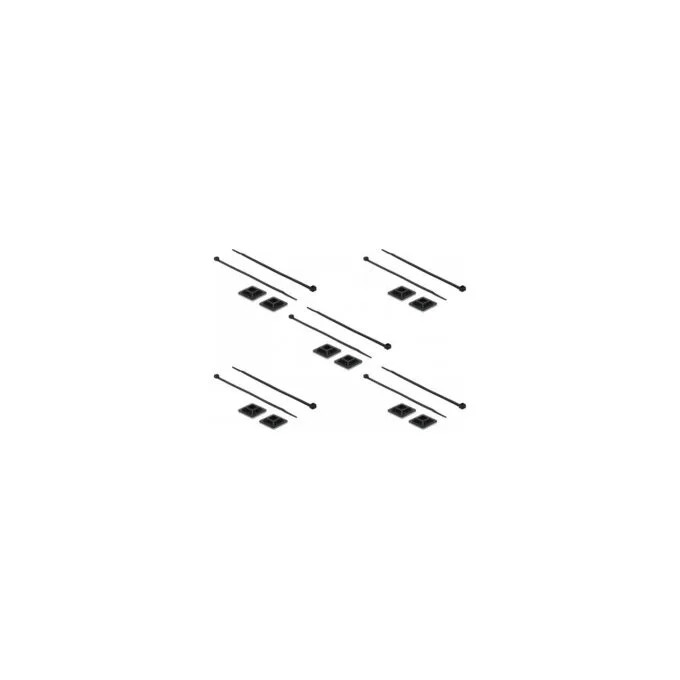 Delock Befestigungssockel 25 x 25 mm mit Kabelbinder L 300 x B 4.8 mm schwarz — image 1