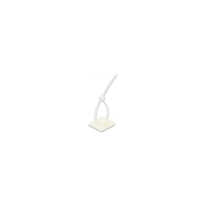 Delock Befestigungssockel 30 x 30 mm mit Kabelbinder L 200 x B 4.8 mm weiß — image 2