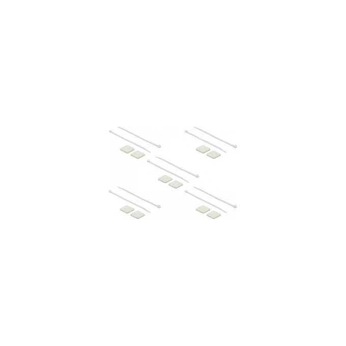 Delock Befestigungssockel 30 x 30 mm mit Kabelbinder L 200 x B 4.8 mm weiß — image 1