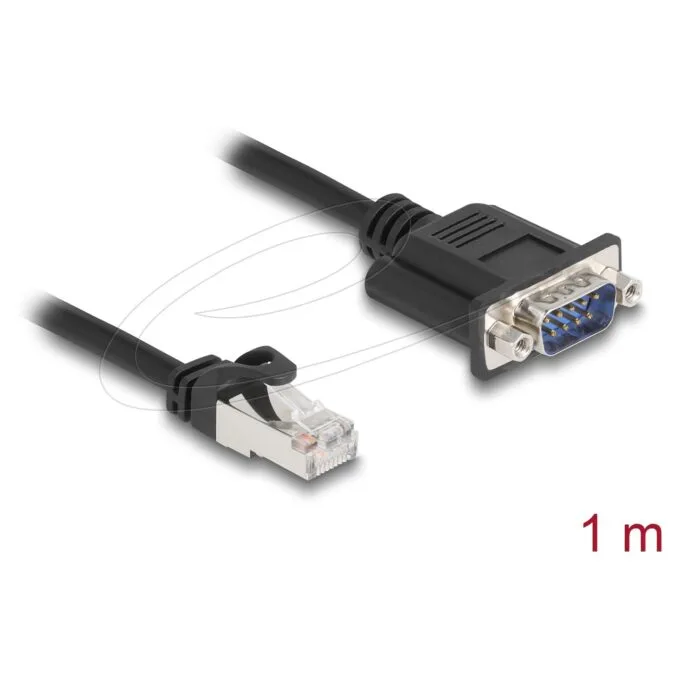 Delock CAN Bus Kabel RJ45 Stecker zu D-Sub 9 Pin Stecker mit Muttern Cat.5e STP 1 m — image 2