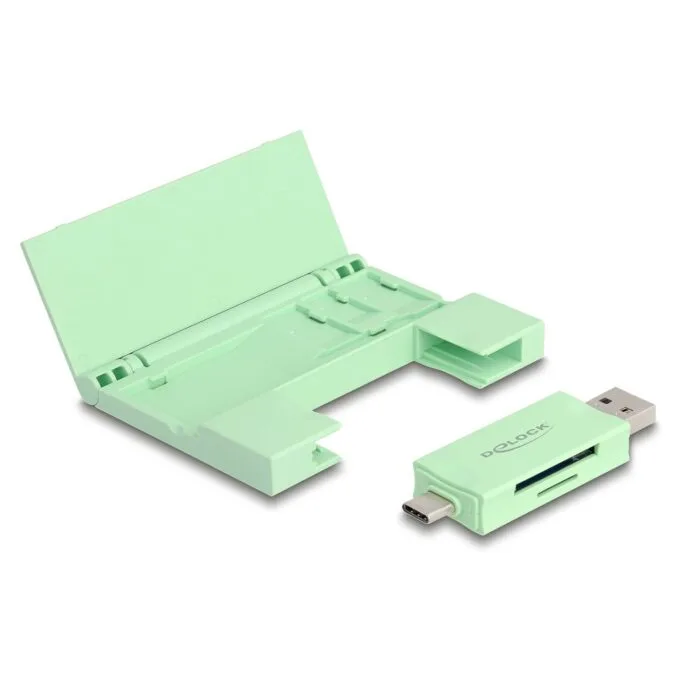 Delock Card Reader USB 5 Gbps USB Type-CTM Typ-A für SD und Micro SD Speicherkarten mit praktischem Speicherkarten Et... — image 1