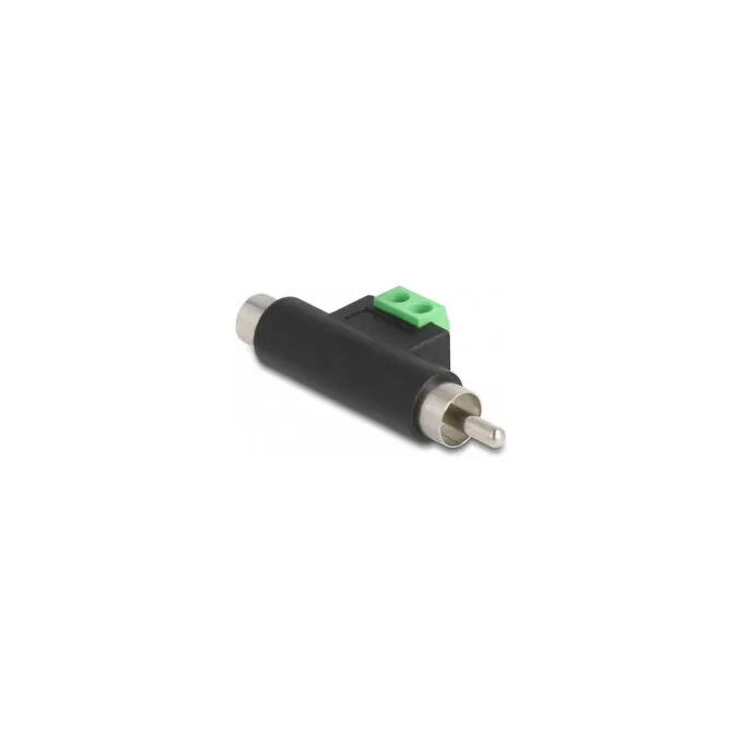 Delock Cinch Stecker und Cinch Buchse zu 2 Pin Terminalblock Adapter — image 2