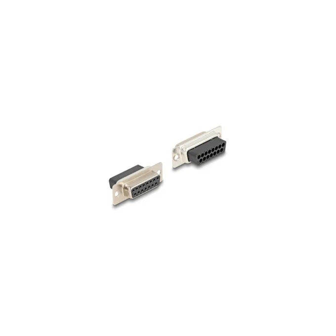 Delock D-Sub 15 Pin Buchse zu RJ12 Buchse Montagesatz blau — image 2