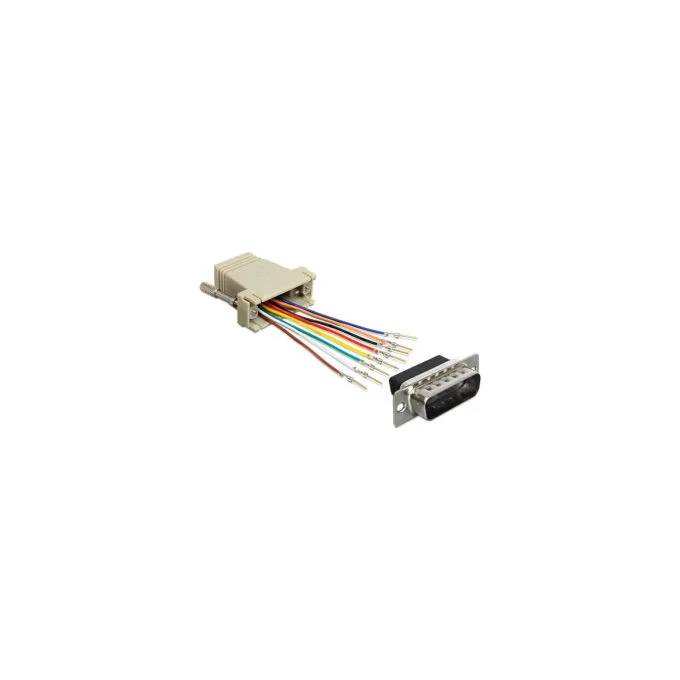 Delock D-Sub 15 Pin Stecker to RJ45 Buchse Montagesatz — image 1