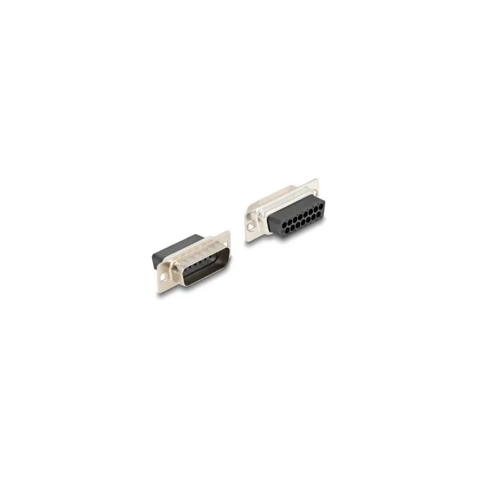 Delock D-Sub 15 Pin Stecker zu RJ12 Buchse Montagesatz schwarz — image 2