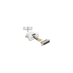 Delock D-Sub 25 Pin Stecker zu RJ45 Buchse Montagesatz weiß