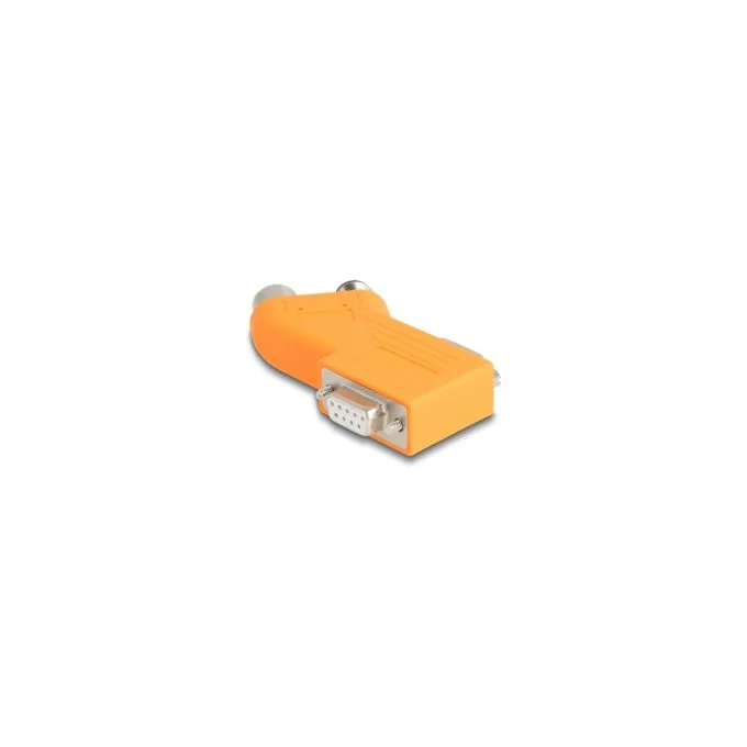 Delock D-Sub 9 Stecker und Buchse zu M12 Stecker und Buchse A-kodiert 5 pin CAN Bus Verteiler 35° orange — image 2