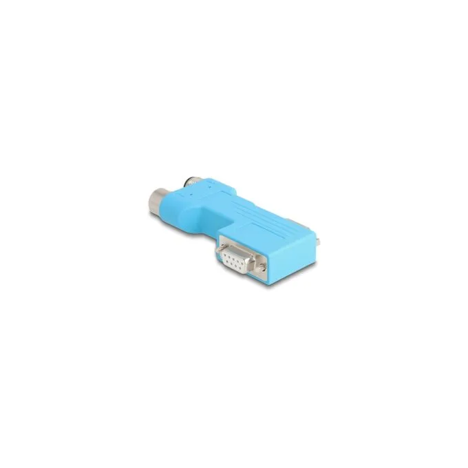 Delock D-Sub 9 Stecker und Buchse zu M12 Stecker und Buchse A-kodiert 5 pin CAN Bus Verteiler 90° blau — image 2
