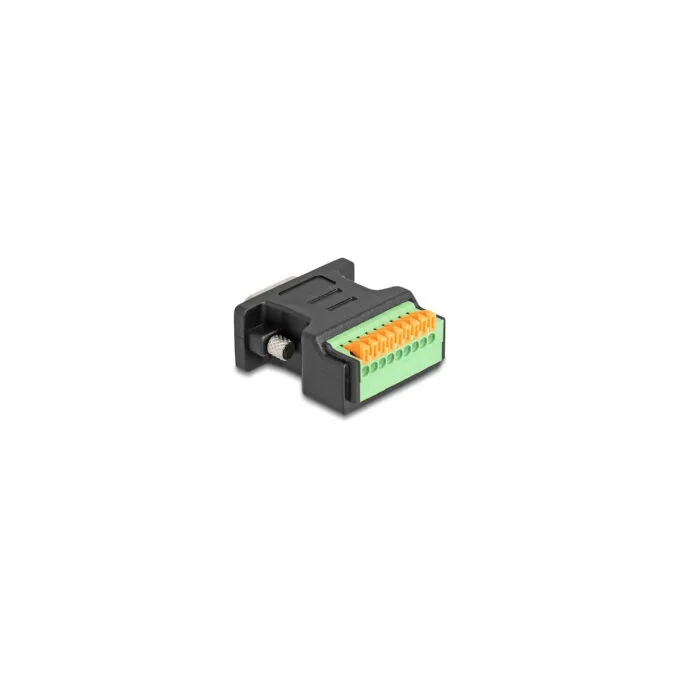 Delock D-Sub 9 Stecker zu Terminalblock Adapter mit Drucktaster — image 2
