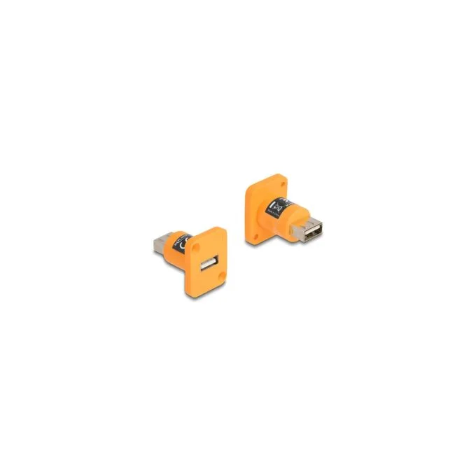 Delock D-Typ Modul USB 2.0 Typ-A Buchse zu Buchse orange — image 1