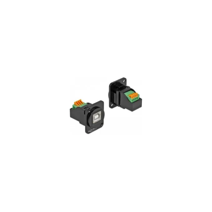 DELOCK D-Typ Modul USB 2.0 Typ-B Buchse zu Terminalblock — image 1