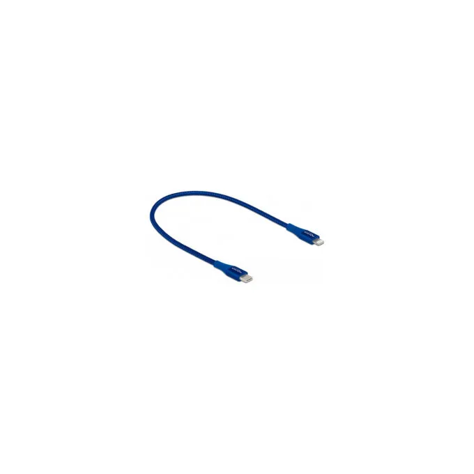 Delock Daten- und Ladekabel USB Type-CTM zu LightningTM für iPhoneTM. iPadTM und iPodTM blau 0.5 m MFi — image 1