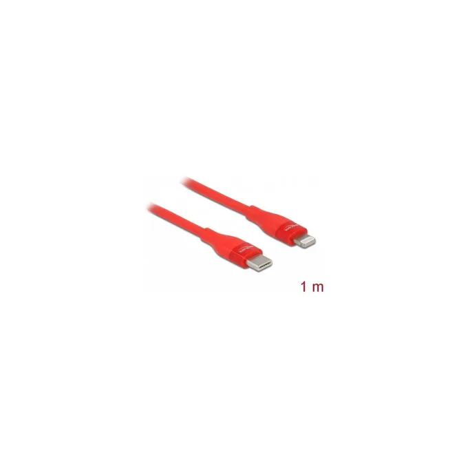 Delock Daten- und Ladekabel USB Type-CTM zu LightningTM für iPhoneTM. iPadTM und iPodTM rot 1 m MFi — image 2