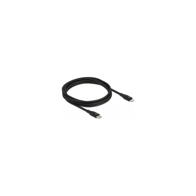 Delock Daten- und Ladekabel USB Type-CTM zu LightningTM für iPhoneTM. iPadTM und iPodTM schwarz 2 m MFi — image 1