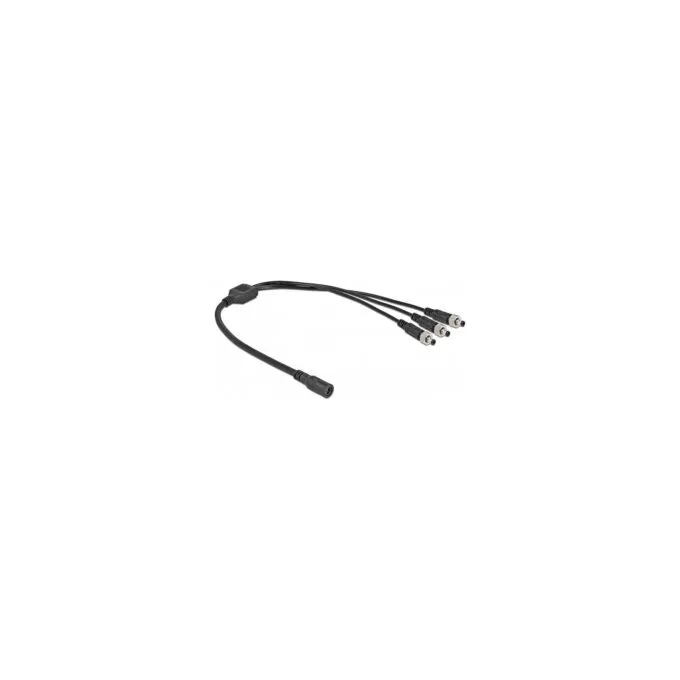 Delock DC Verteilerkabel 5.5 x 2.1 mm 1 x Buchse zu 3 x Stecker verschraubbar — image 1