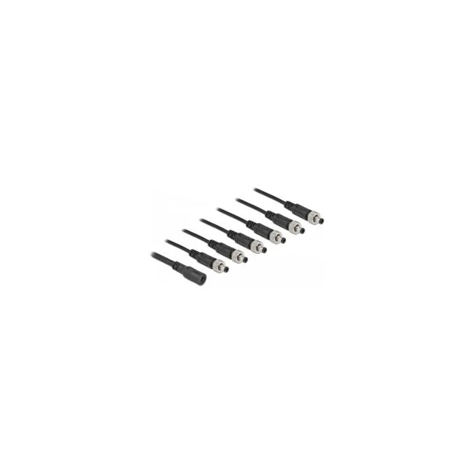 Delock DC Verteilerkabel 5.5 x 2.1 mm 1 x Buchse zu 6 x Stecker verschraubbar — image 2