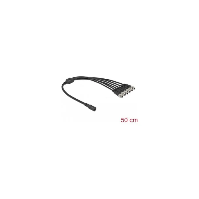 Delock DC Verteilerkabel 5.5 x 2.1 mm 1 x Buchse zu 6 x Stecker verschraubbar — image 1