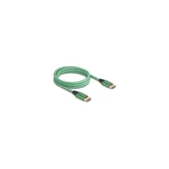 DELOCK DisplayPort Kabel 16K 60 Hz 2m grun Metall