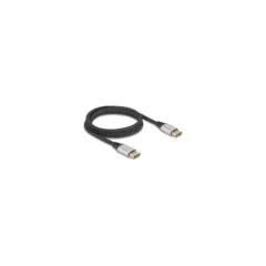 DELOCK DisplayPort Kabel 16K 60 Hz 2m silber Metall