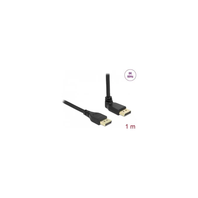 Delock DisplayPort Kabel Stecker gerade zu Stecker 90° oben gewinkelt 8K 60 Hz 1 m ohne Einrastfunktion — image 2