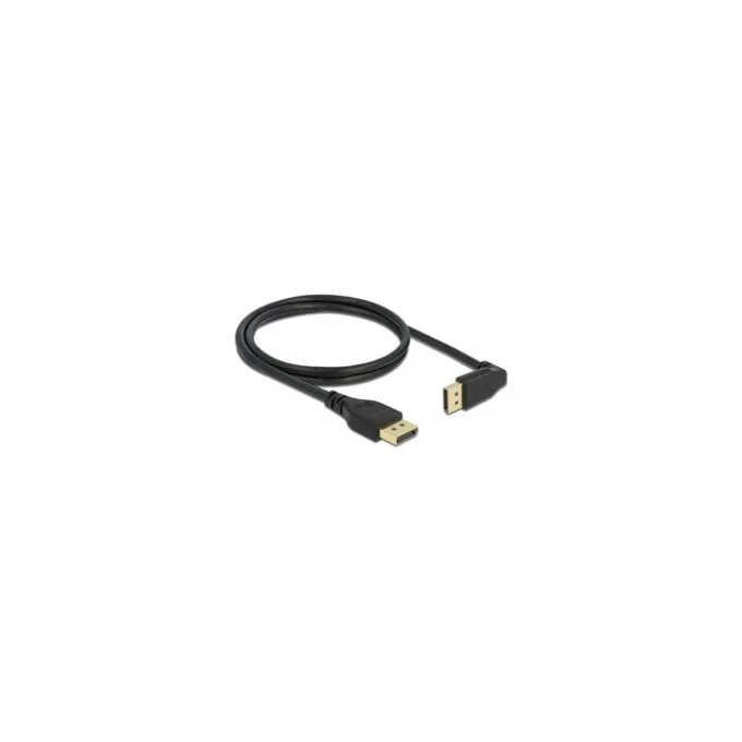 Delock DisplayPort Kabel Stecker gerade zu Stecker 90° oben gewinkelt 8K 60 Hz 1 m ohne Einrastfunktion — image 1