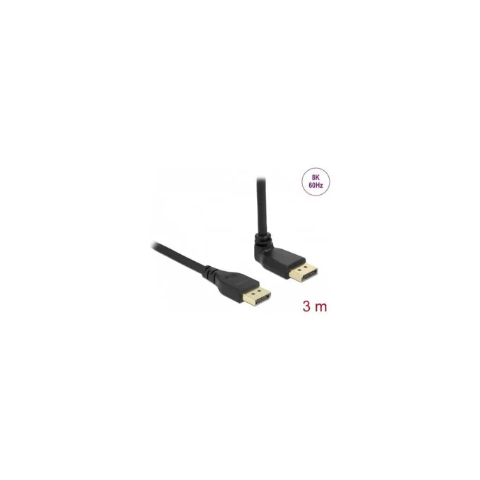 Delock DisplayPort Kabel Stecker gerade zu Stecker 90° oben gewinkelt 8K 60 Hz 3 m ohne Einrastfunktion — image 2