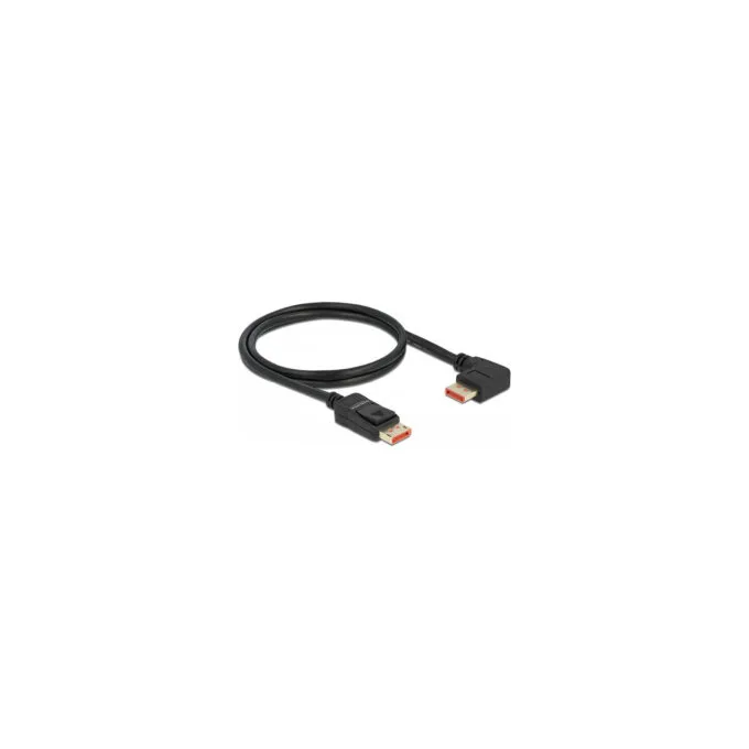 Delock DisplayPort Kabel Stecker gerade zu Stecker 90° rechts gewinkelt 8K 60 Hz 1 m — image 1