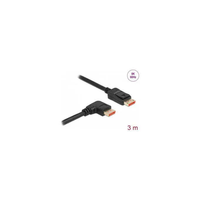 Delock DisplayPort Kabel Stecker gerade zu Stecker 90° rechts gewinkelt 8K 60 Hz 3 m — image 2