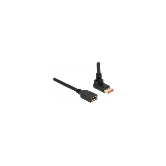 Delock DisplayPort Verlängerungskabel Stecker 90° oben gewinkelt zu Buchse 8K 60 Hz 1 m — image 1