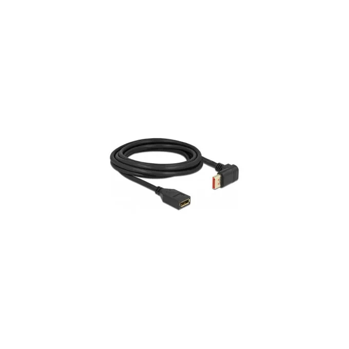 Delock DisplayPort Verlängerungskabel Stecker 90° oben gewinkelt zu Buchse 8K 60 Hz 3 m — image 2