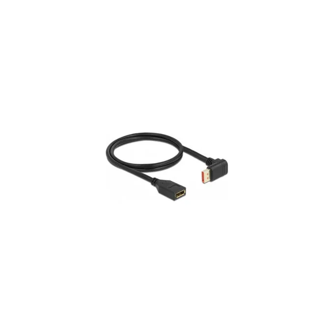 Delock DisplayPort Verlängerungskabel Stecker 90° unten gewinkelt zu Buchse 8K 60 Hz 1 m — image 1