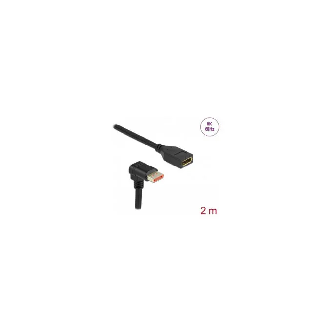 Delock DisplayPort Verlängerungskabel Stecker 90° unten gewinkelt zu Buchse 8K 60 Hz 2 m — image 2