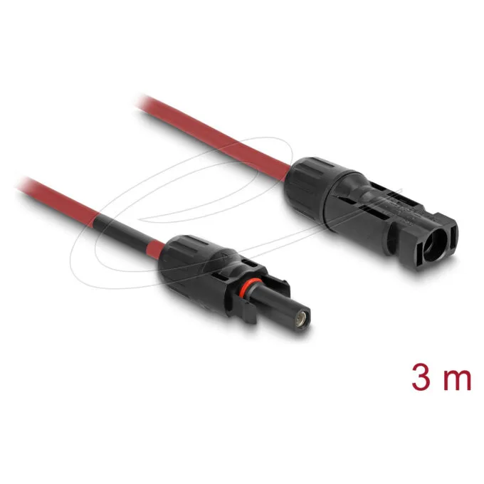 Delock DL4 Solar Kabel 4 mm2 Stecker zu Buchse 3 m rot — image 4