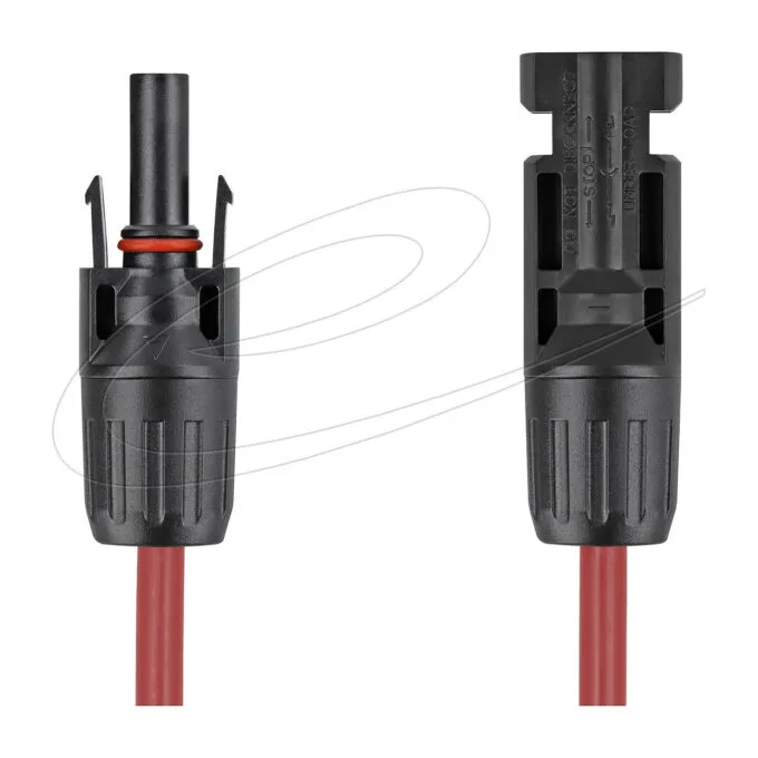Delock DL4 Solar Kabel 6 mm2 Stecker zu Buchse 1 m rot — image 3