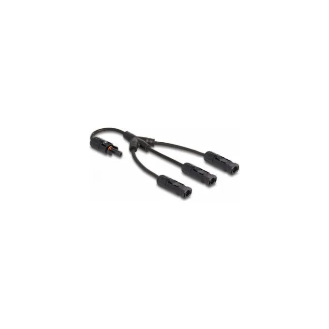 Delock DL4 Solar Splitter Kabel 1 x Buchse zu 3 x Stecker 35 cm schwarz — image 1