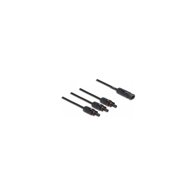 Delock DL4 Solar Splitter Kabel 1 x Stecker zu 3 x Buchse 35 cm schwarz — image 1