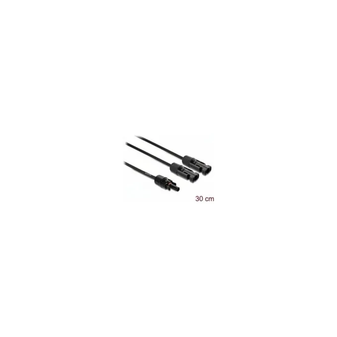 Delock DL4 Solar Splitter Kabel 2 x Stecker zu 1 x Buchse 30 cm schwarz — image 1