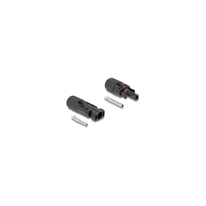 Delock DL4 Solar Steckverbinder für Kabel zum Crimpen. Stecker und Buchse. schwarz 2 Stück — image 1