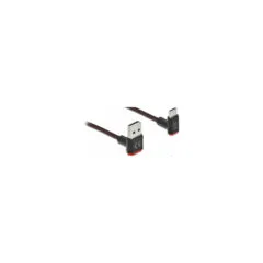Delock EASY-USB 2.0 Kabel Typ-A Stecker zu USB Type-CTM Stecker gewinkelt oben unten 1 m schwarz