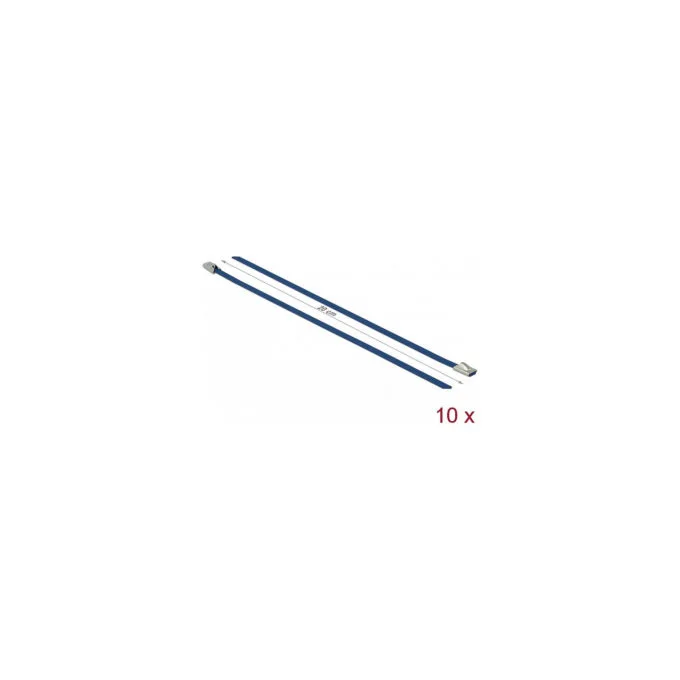 Delock Edelstahlkabelbinder L 200 x B 4.6 mm blau 10 Stück — image 2