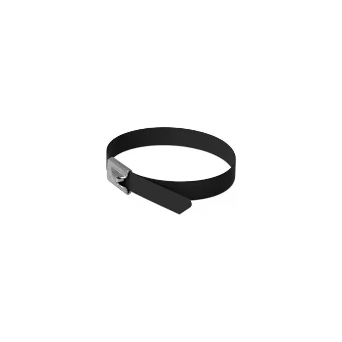 Delock Edelstahlkabelbinder L 300 x B 7.9 mm schwarz 10 Stück — image 1