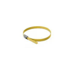 Delock Edelstahlkabelbinder L 400 x B 4.6 mm gelb 10 Stück