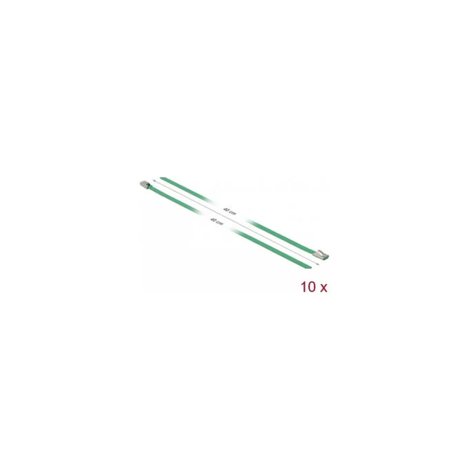 Delock Edelstahlkabelbinder L 400 x B 4.6 mm grün 10 Stück — image 2