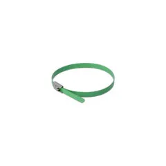 Delock Edelstahlkabelbinder L 400 x B 4.6 mm grün 10 Stück