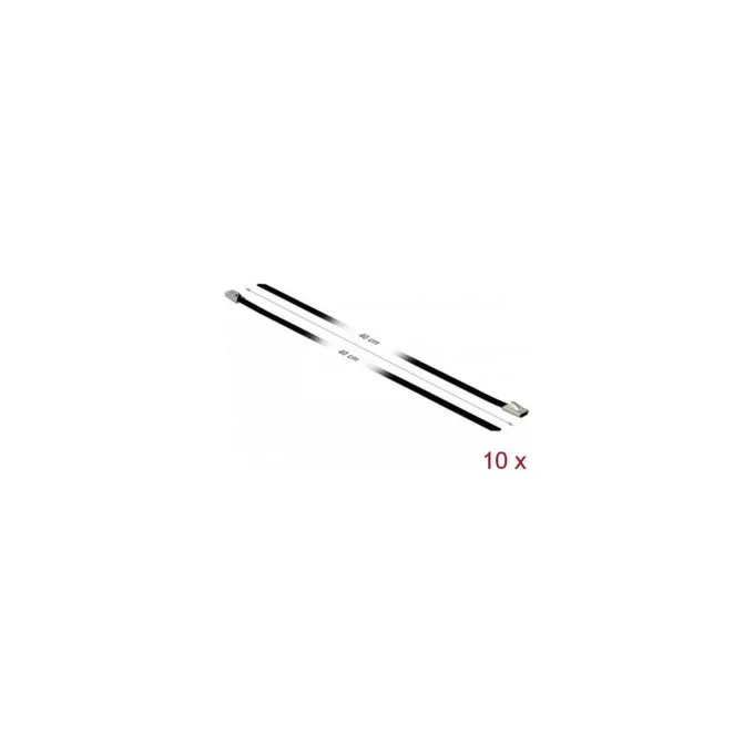 Delock Edelstahlkabelbinder L 400 x B 4.6 mm schwarz 10 Stück — image 2