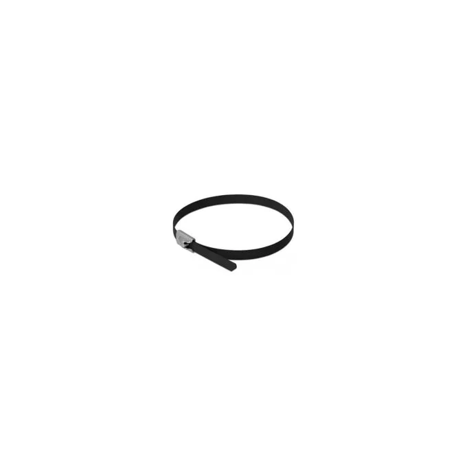 Delock Edelstahlkabelbinder L 400 x B 4.6 mm schwarz 10 Stück — image 1