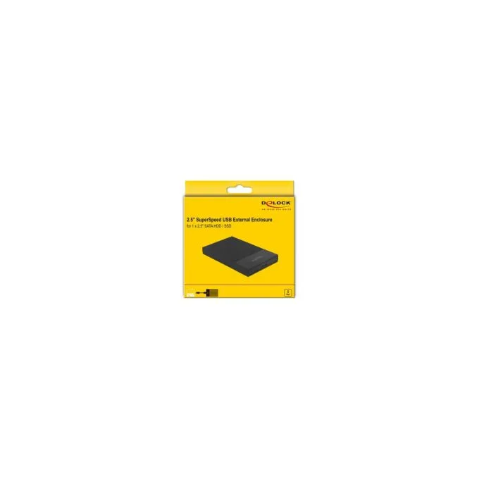 Delock Externes Gehäuse für 2.5? SATA HDD SSD mit SuperSpeed USB Typ Micro-B Buchse - werkzeugfrei — image 4