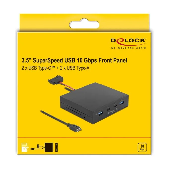 Delock Front Panel 3.5? USB 10 Gbps 2 x USB Type-CTM + 2 x USB Typ-A — image 3